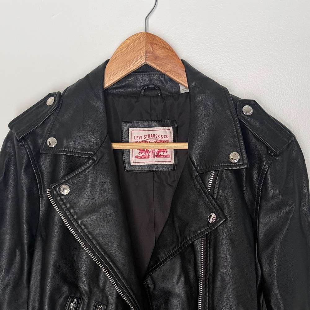 LEVI’S Faux Leather Moto Jacket - Picture 2 of 4
